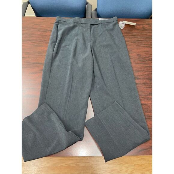 NWT Kim Rogers Heather Charcoal Average 14 Women’s Dress Pants- Straight Leg - Picture 1 of 5